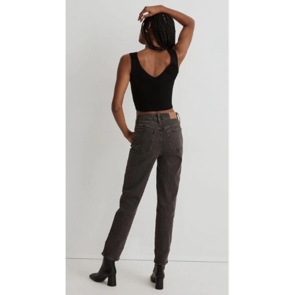 Madewell The Perfect Vintage Jean Black Wash High Rise Denim Size 24T - Picture 2 of 10